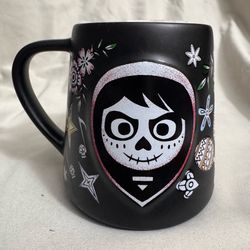 Disney Parks Pixar Coco Miguel Sugar Skull Matte Glaze 16oz Coffee Mug NEW