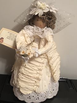 Handcrafted Wooden and paper bride