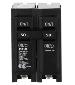 NEW Eaton BR250 50 AMP Double Pole 240 Volt Circuit Breaker