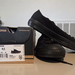 Converse CHUCK TAYLOR'S ALL STAR - Black Monochrome Size M6.5/W8.5 - BNIB