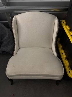 Vintage Wingback Accent Chair with Nailhead Trim