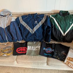 (SEND OFFER OR ASK FOR PRICE) ALL Vintage/Y2K Haul Of Shirts, Jackets,, And Sweaters Ranging From M-LG-XL 