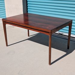 Vintage Mid Century Danish Modern Henning Kjaernulf Vejle Teak Expandable Dining Table, c1960s