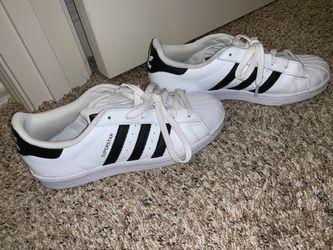 Adidas superstars size 7.5 women’s, 6 youth