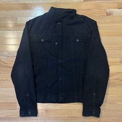 True Religion Jacket Black Denim Trucker Jean Coat Men’s Size XXXL  