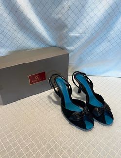 Cole Haan Black Slingback Heels with Bow