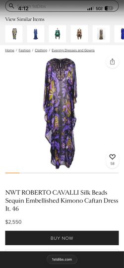 Roberto Cavalli floral kaftan maxi dress