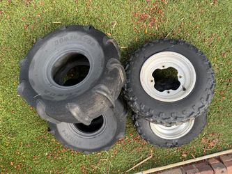 ATV Tires Set of 4 Kenda Dominator and Dunlop