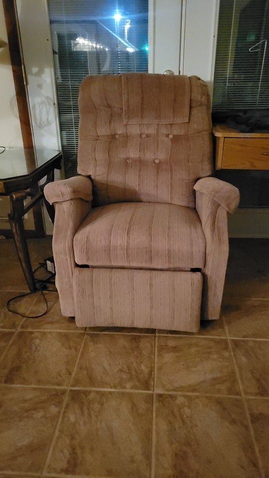 Electric LIFT & RECLINE upholstered chair.