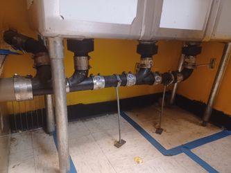 3 Compartment Sink With Drainboard 