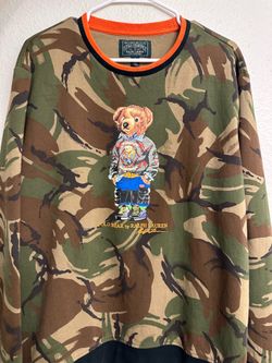 Polo Ralph Lauren camo bear sweater men’s XL