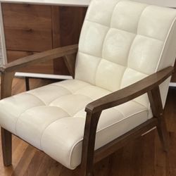 White Leather Armchair