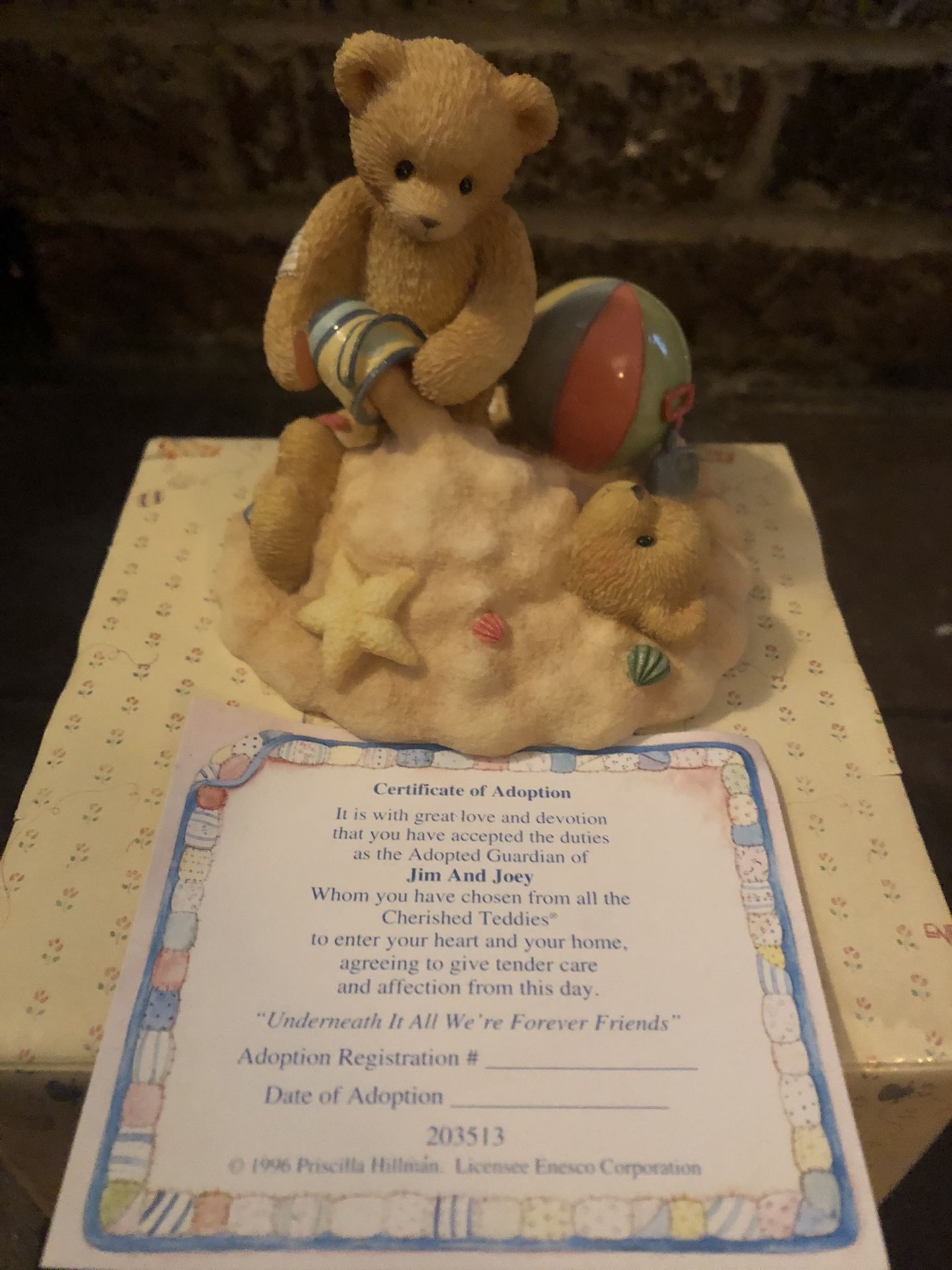 Cherished Teddies Jim and Joey "Underneath It All We're Forever Friends" #203513