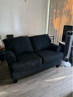 Navy Blue Couch Sofa - 2 seater