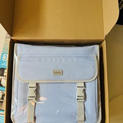 Banero 3” D-Ring Zipper Binder – Light Blue, Brand New in Box