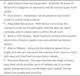 Xtremepowerus elliptical fan bike dual action cross trainer air resistance system machine exercise workout with lcd monitor 2025