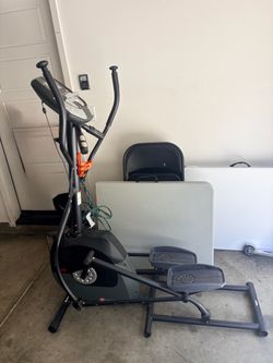 Black Elliptical Trainer Machine
