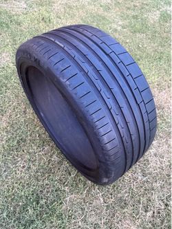 295/35ZR23 XL LIKE NEW CONTINENTAL SINGLE 23 INCH TIRE