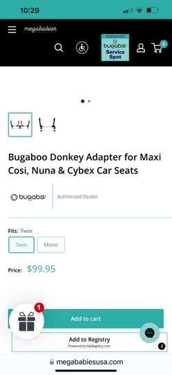 Bugaboo Donkey Twin Car seat Adapter