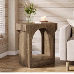 Tribesigns End Table, Wooden Side Table with Storage Space for Living Room