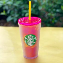 Starbucks soft touch floral tumbler - 16oz grande - summer 2022
