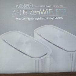 Asus ET8 ZenWiFi AXE6600 Tri-Band Mesh Wi-Fi 6E SystemET8 - 2pack