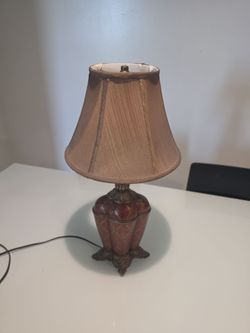 Antique Decorative Table Lamp with Fabric Shade