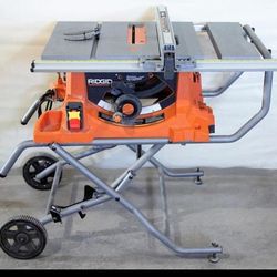 RIDGID 10" PORTABLE TABLE SAW WITH CART/STAND