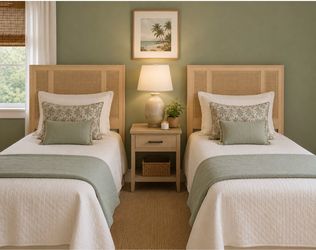 Vintage Drexel Cane Twin Headboards | Matching Pair