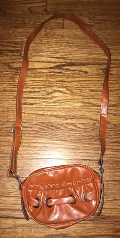 Orange leather small purse