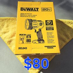 $80 Dewalt 1500/500 Lumens LED Light 20-Volt (Tool-Only) Jobsite Spotlight 
