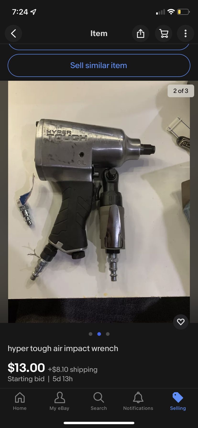 Hyper Tough 1 2 Impact Wrench And 3 8 Stubby Central Pneumatic Air