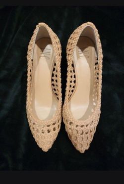 INC International Beige 3 inch Heels- Size 8W