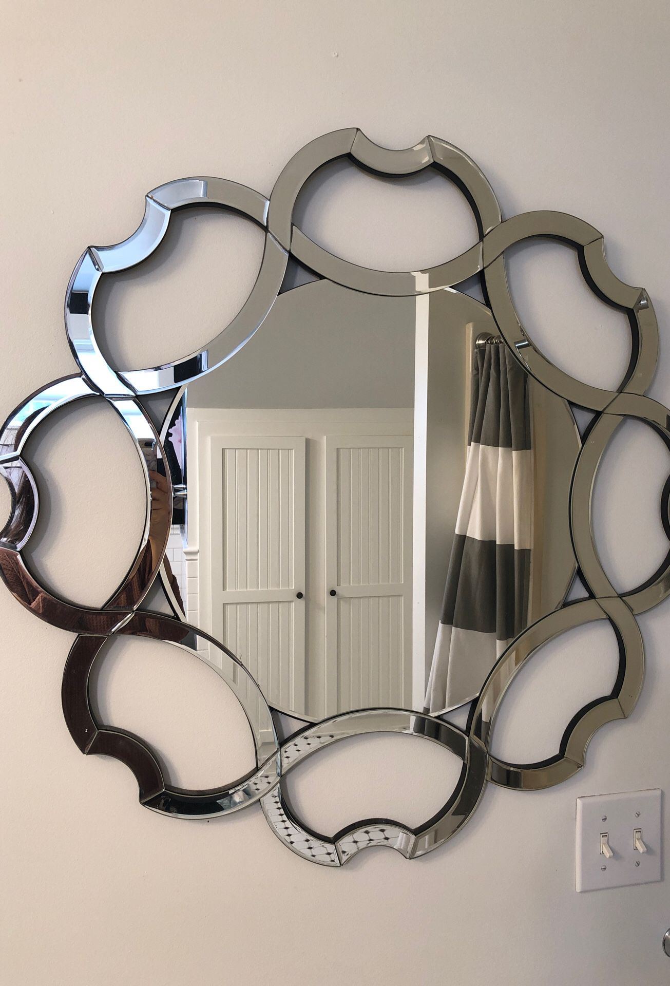 Scalloped wall mirror