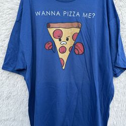 New  Men  Short Sleeve  Wanna pizza me  T-Shirt  Size 3XL  