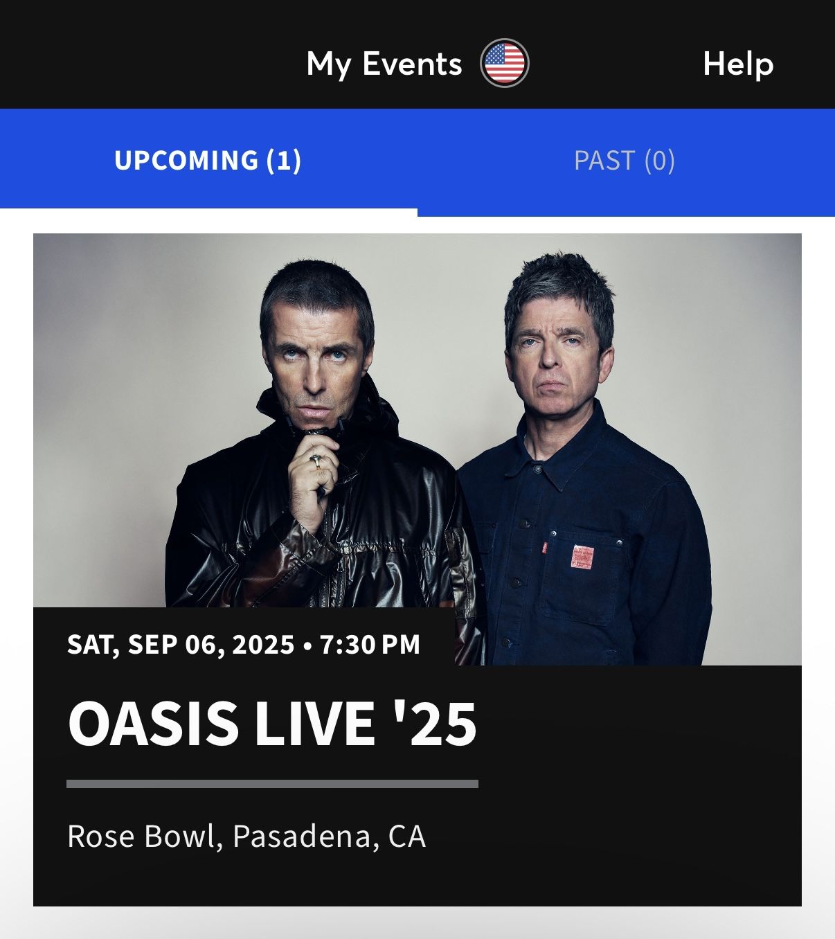 2 Tickets for Oasis Concert