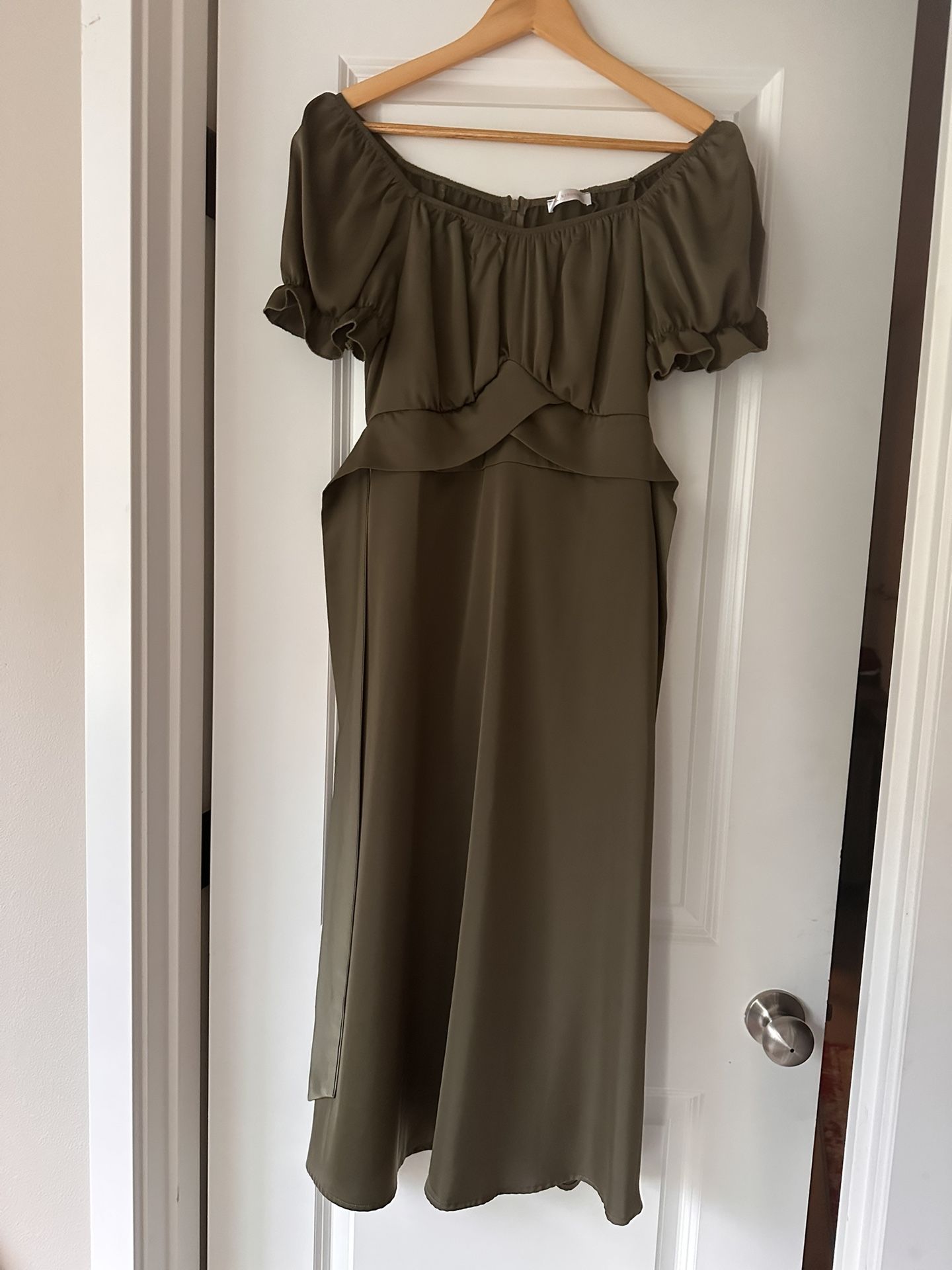 Olive Green Woman’s Dress