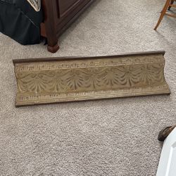 Antique Tin And Wood Shelf