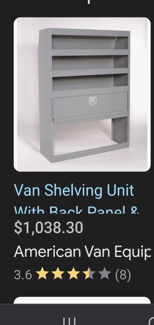 Cargo Van Shelving Units