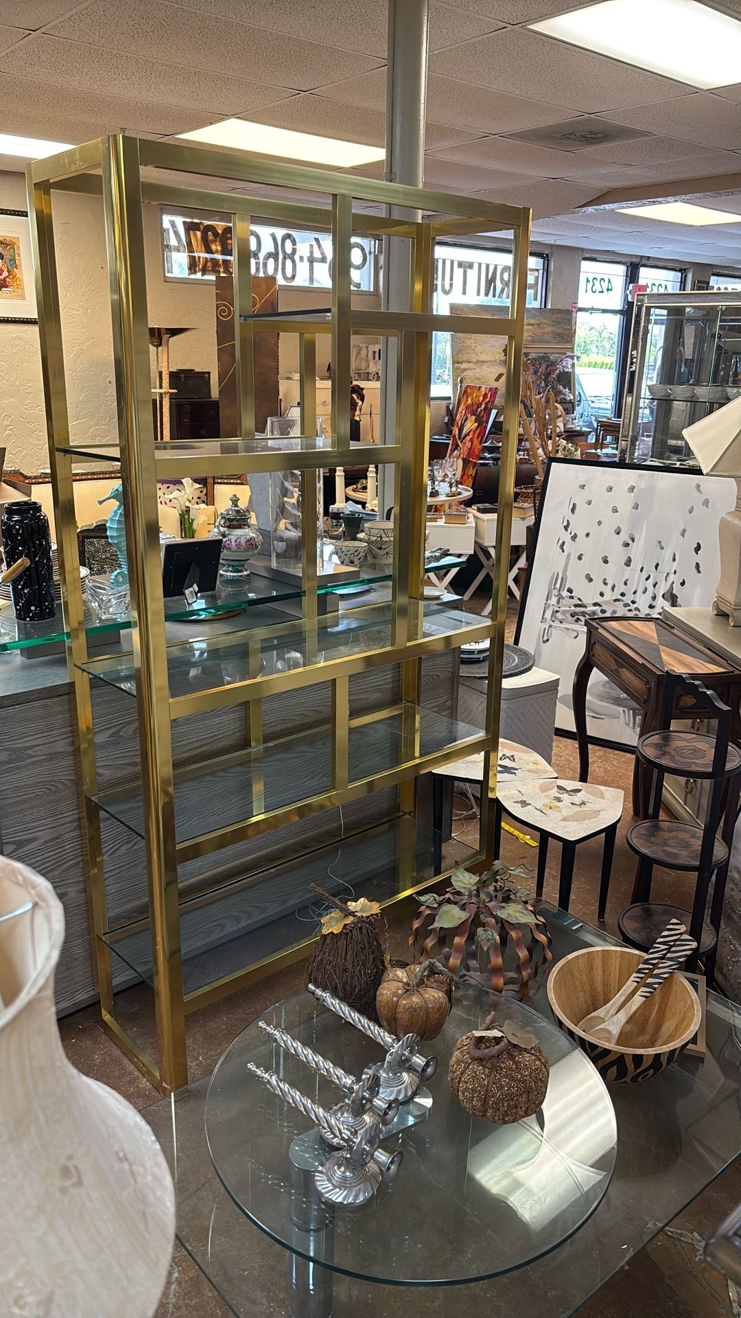 Shelf Gold And Mirror
