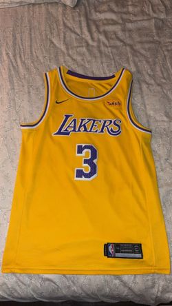 Los Angeles Lakers Anthony Davis Yellow Home Jersey Men's Size S