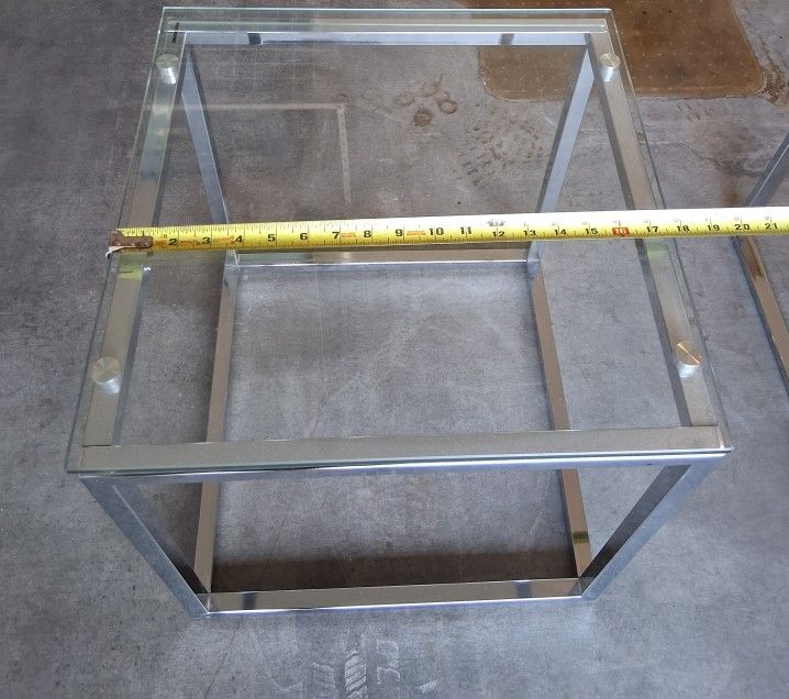End Tables with Glass Top x 2