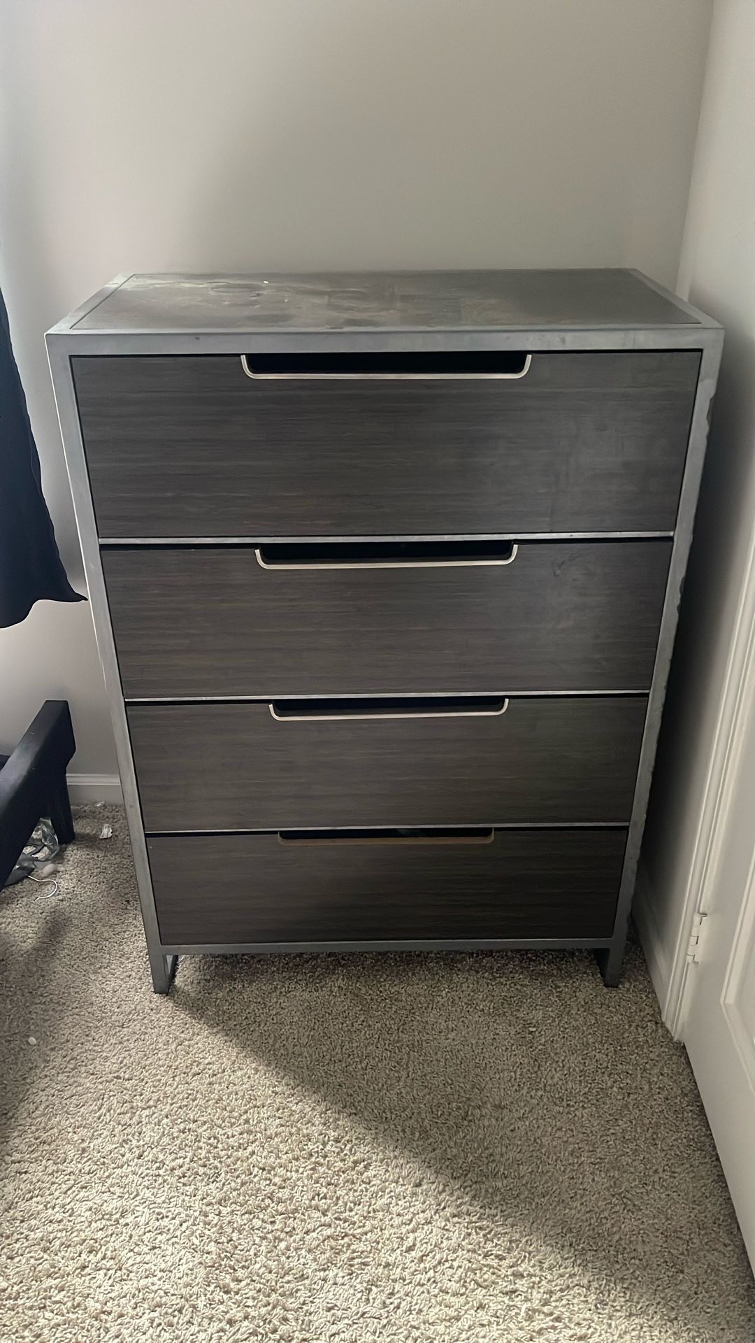 Brown And Silver Dresser