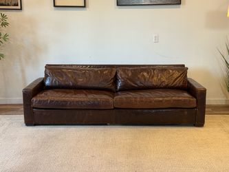 RH Maxwell leather couch delivery available
