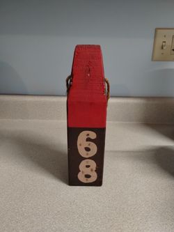 Wooden Lobster Buoy Decor Number 68