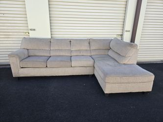 Beige Ashleys Furniture Sectional(WILL DELIVER)