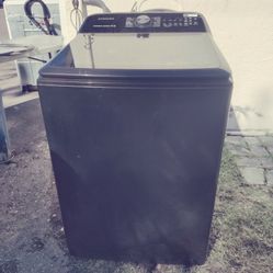 like new Samsung Platinum top-load matching washer dryer set or will separate with warranty