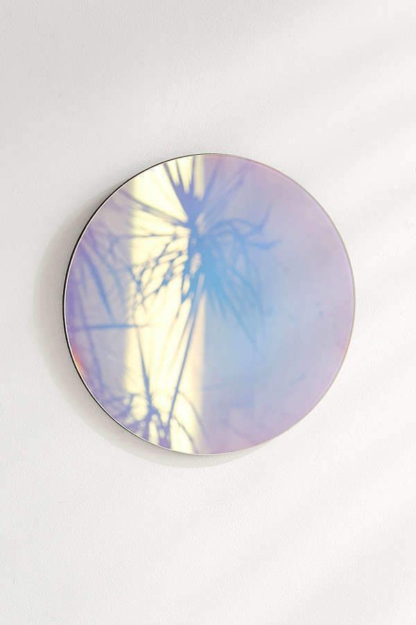 Iridescent Purple Circle Mirror