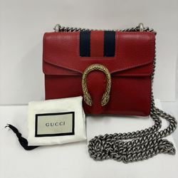 Gucci Mini web Dionysus 421970 Red Shoulder Bag 