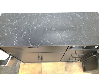 Black faux Marble Top Cabinet $45